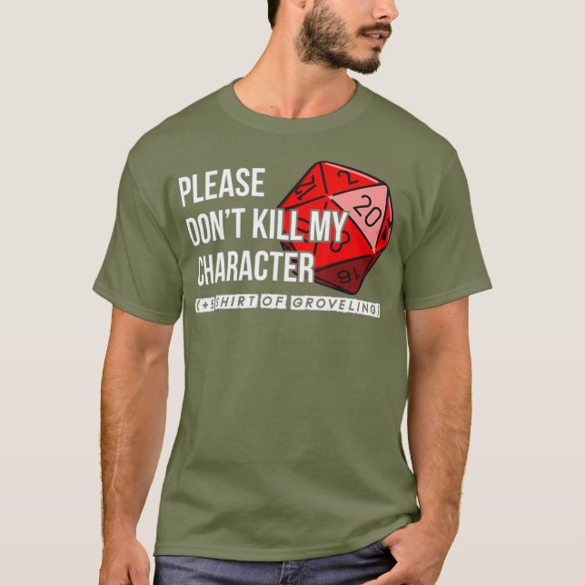 D20 Fantasy Dragons Tabletop Dice T Shirt (Framsida)