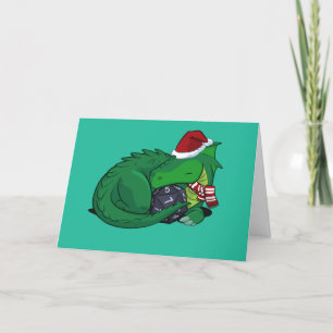 D20-Gröntens Dragon Helgdag Edition-hälsningskort Kort