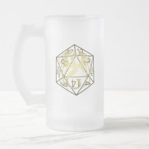D20 Keltiska draken DND Frosted Mugg