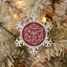 D20 Keltiska draken DND Pewter Ornament