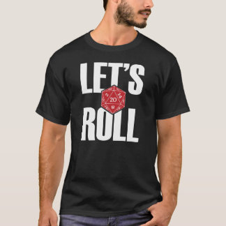 D20 Let's Roll Shirt - Dark/Red T Shirt