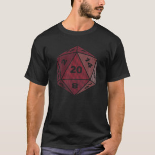 D20 Line Art - Roleplay RPG Tabletop Äventyr T Shirt