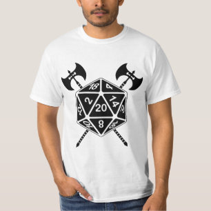 D20 Ris med axlar T Shirt
