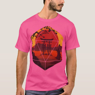 D20 RPG Dice Art Dungeons Warrior Samurai Fantasy T Shirt
