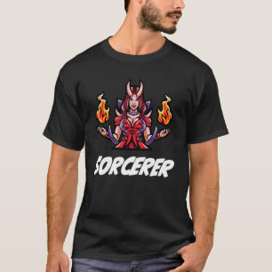 D20 RPG Dragons Tabletop Dungeon Class Sorcerer T Shirt