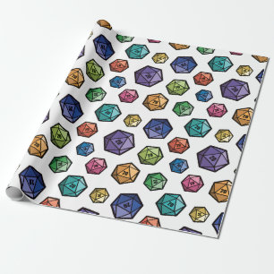 D20 som slår in Papper Presentpapper
