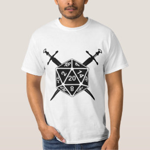 D20 Sot med svärd T Shirt