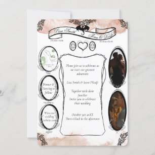  D20 Tabletop RPG Fantasy Dice Bröllop Inbjudningar