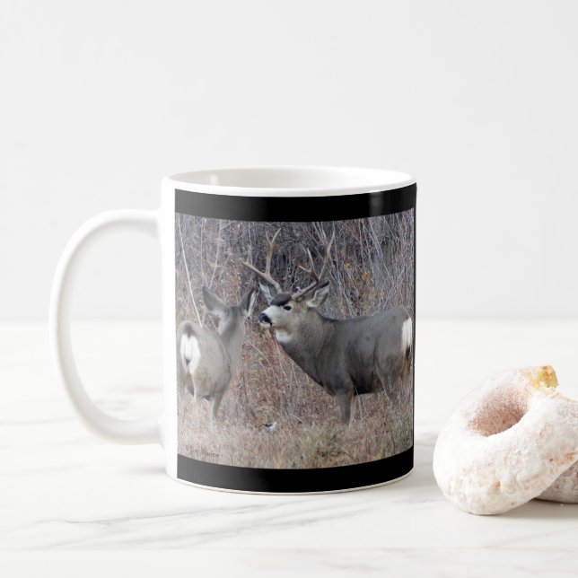 D29 Mula hjort Buck och Doe Kaffemugg (Med munk)