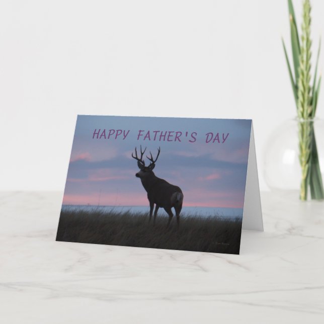 D3 Mule Hjort Buck Sunrise Buck Kort (Framsida)