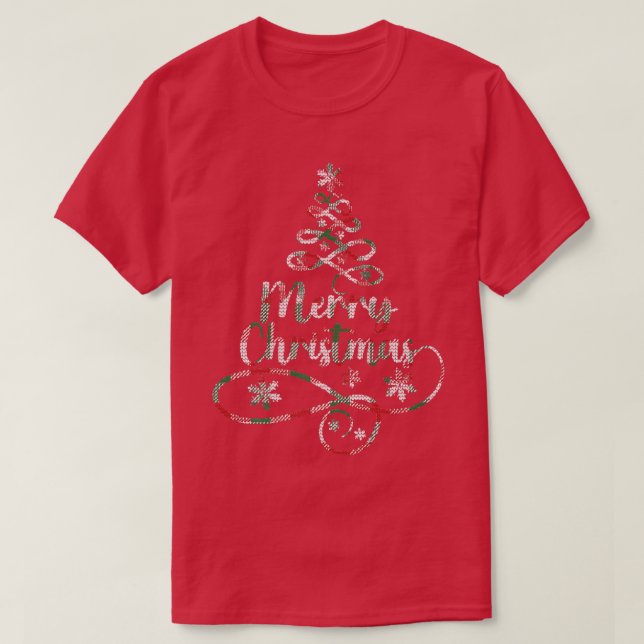 D61 Julgran God jul jul Vibes Dec T Shirt (Design framsida)