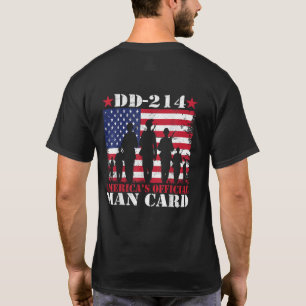 D-214 Amerikanska Officiellen Man Card Veteran Day T Shirt