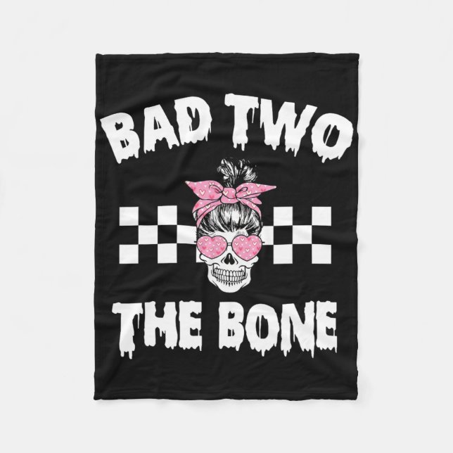 D 2: Bone Birthday 2:a Halloween 2 Ålder Fleecefilt (Framsidan)