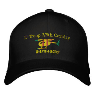D/3/5th Cavalry OH-6 Loach Embroized Hat Broderad Keps