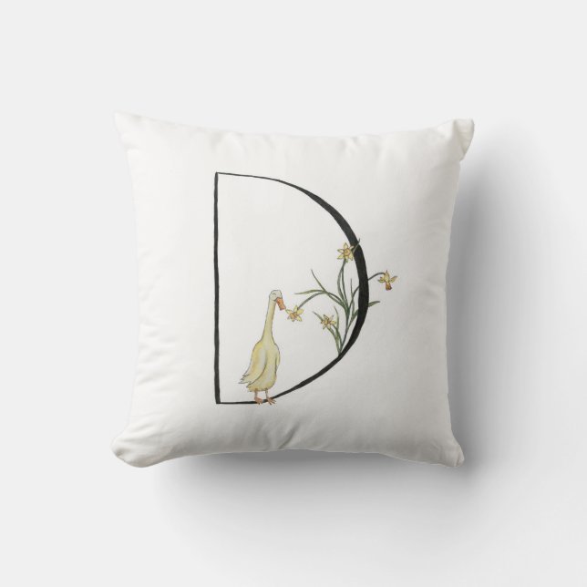 D är för anka och påsklilja kudde (Framsida)