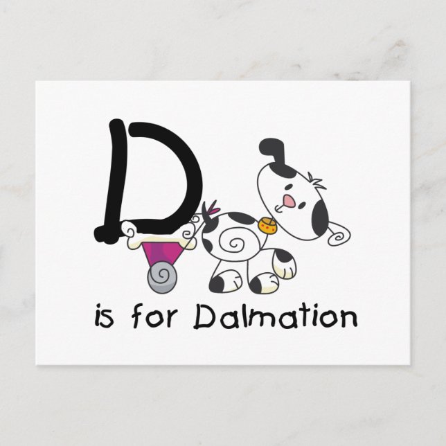 D är för Dalformation T-shirts och Gifts Vykort (Framsida)
