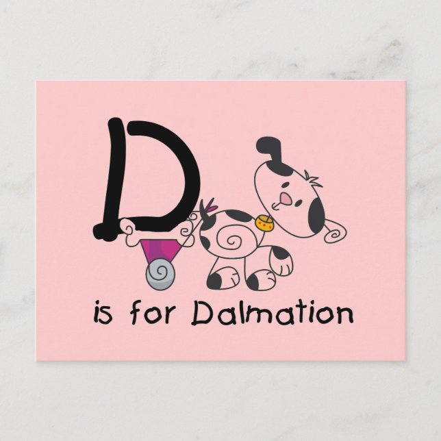 D är för Dalformation T-shirts och Gifts Vykort (Framsida)