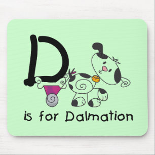 D är för Dalmation T-tröja och gåvor Musmatta