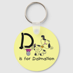 D är för Dalmation T-tröja och gåvor Nyckelring