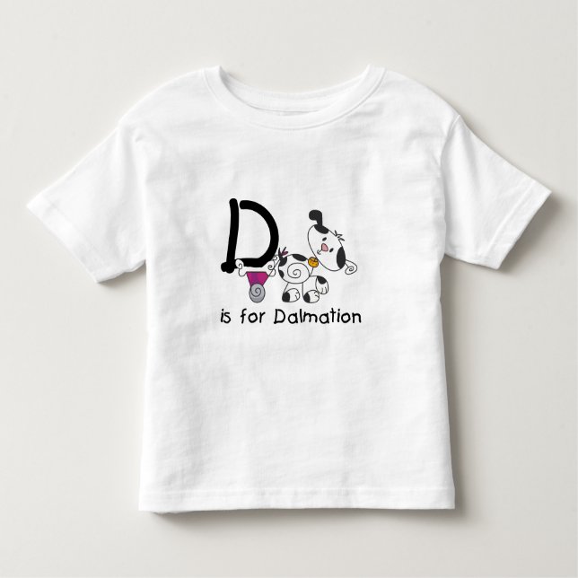 D är för Dalmation T-tröja och gåvor T-shirt (Framsida)