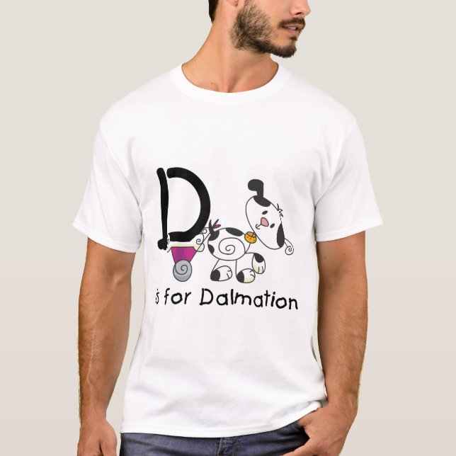 D är för Dalmation T-tröja och gåvor T Shirt (Framsida)