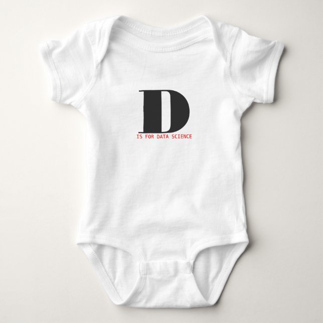 D är för datavetenskap tee shirt (Framsida)