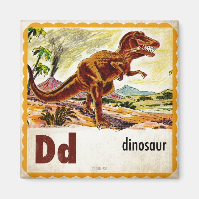 D är för Dinosaur Magnet (Framsidan)