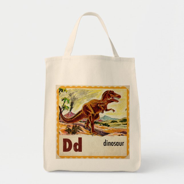 D är för Dinosaur Tygkasse (Framsidan)
