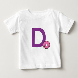 D är för Donut dessert, rosa isande sprinkles frit T Shirt