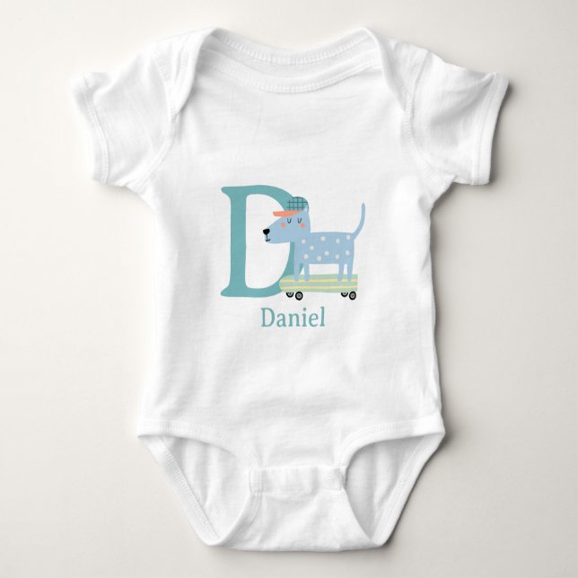 D är för Hund Personlig T Shirt (Framsida)