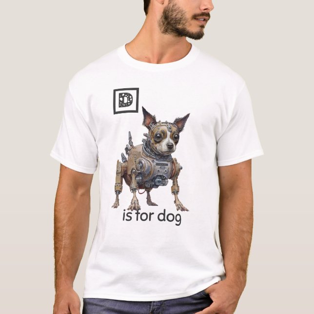 D är för Hund T-Shirt (Framsida)
