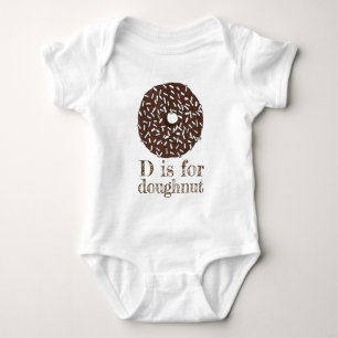 D är för ringkokokokonut Chocolate Donut Alphabet Tröja