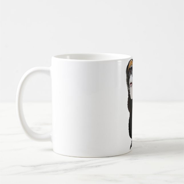 D är till De Brazzas apa Kaffemugg (Vänster)