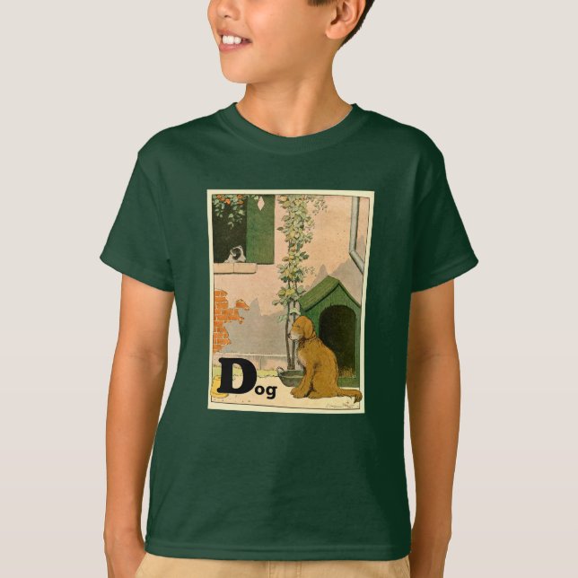 D är till för Hund - Golden Retriever och Terrier Tee Shirt (Framsida)
