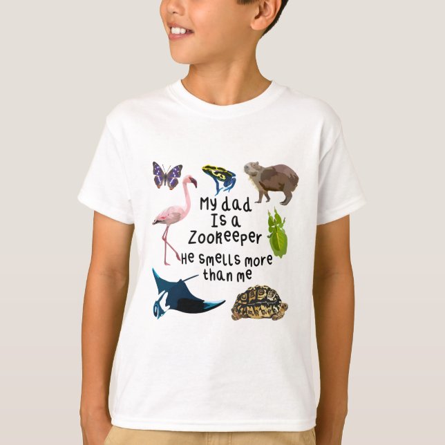 D är till pappa Zookeeper T Shirt (Framsida)