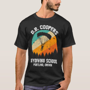 D B Cooper Skydiving School Portland Oregon Retro T Shirt