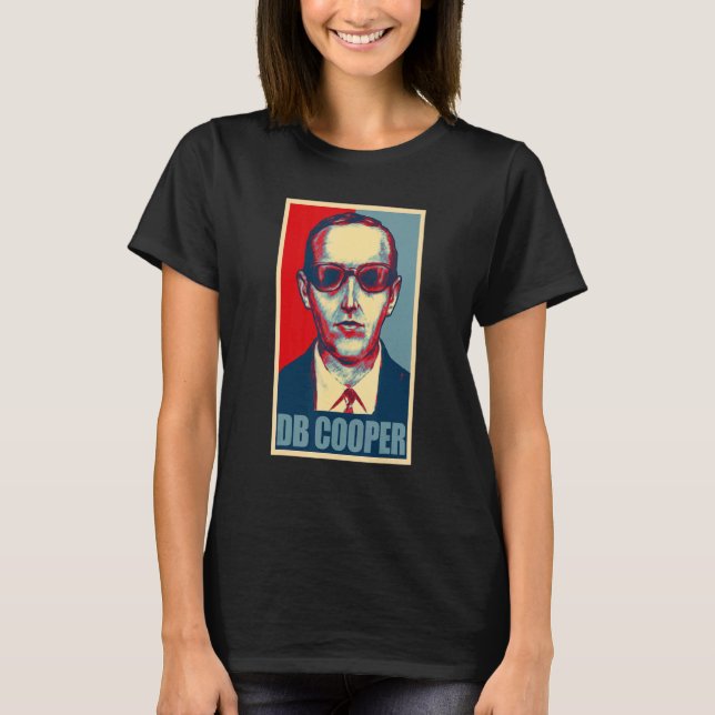 D B Cooper Urban Legend Retro Stil T Shirt (Framsida)