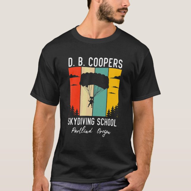 D B Coopers Fallskärmsutbildning T Shirt (Framsida)