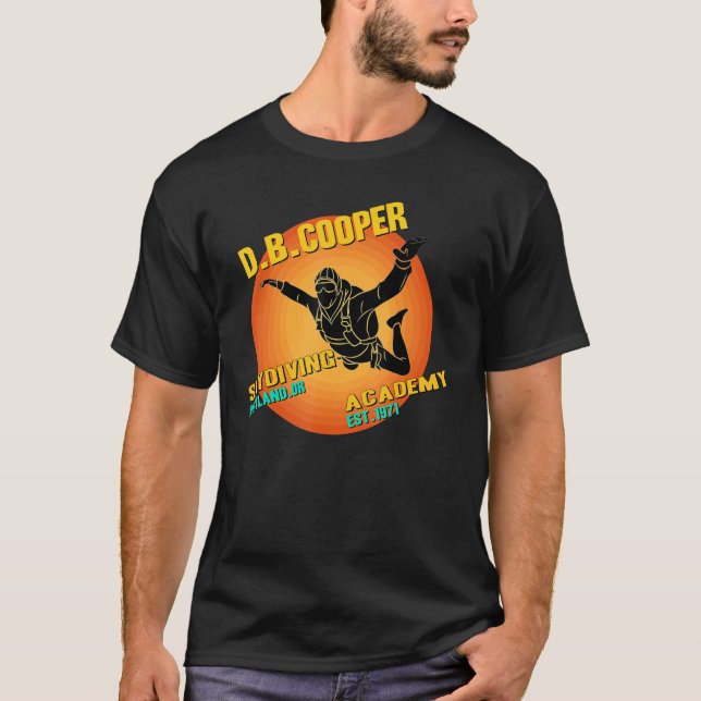D B Coopers Skydiving School Portland Oregon D. T Shirt (Framsida)