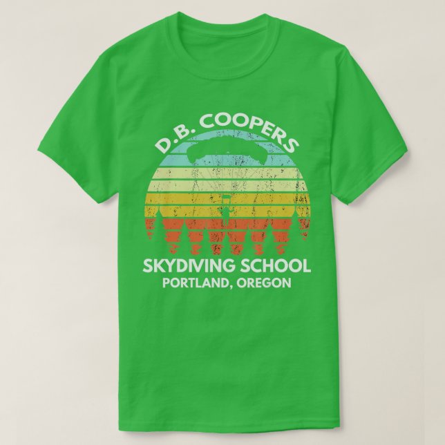 D B Coopers Skydiving School Portland Oregon Funny T Shirt (Design framsida)