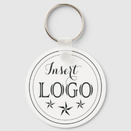 D Blått Logotyp - nyckelkedja för aluminiumcirkel Nyckelring