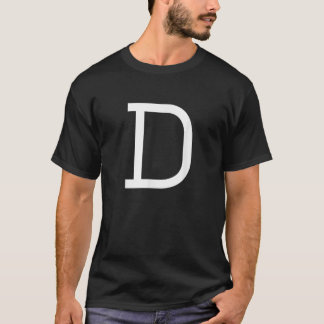 D Brev Alphabet Costume Monogram Varsity Roligt T Shirt