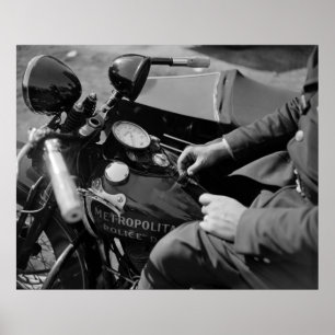 D.C. Motorcykel Cop, 1930-talet Poster