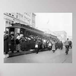 D.C. Streetcar Scene, 1920-talet Poster