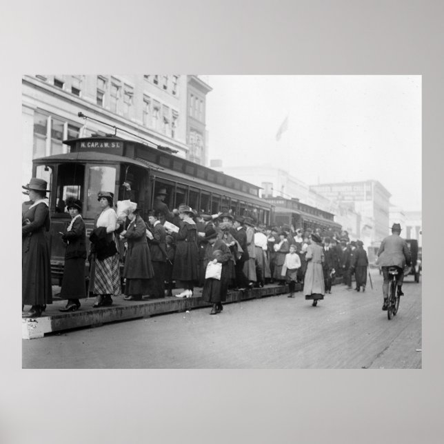 D.C. Streetcar Scene, 1920-talet Poster (Framsidan)