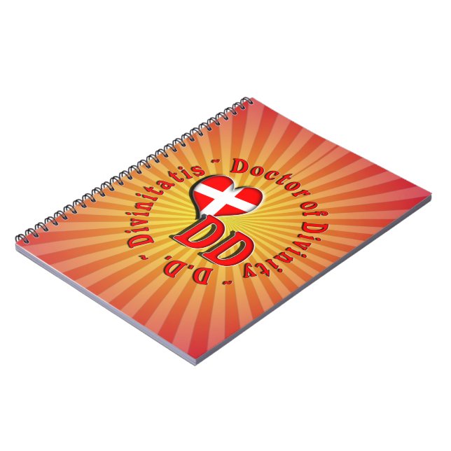 D CIRKULÄR ACRONYM LOGOTYP DOKTOR AV DIVINITY ANTECKNINGSBOK (Vänstra Sidan)