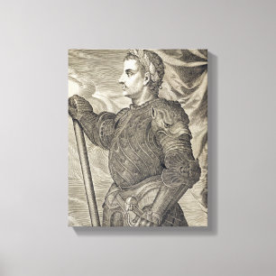 D. Claudius Caesar kejsare av Rome från ANNONS 41 Canvastryck