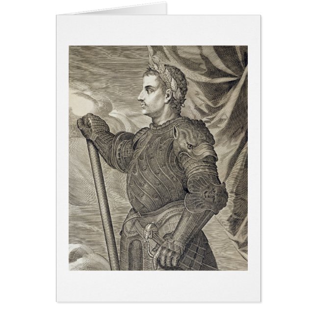 D. Claudius Caesar kejsare av Rome från ANNONS 41 Hälsningskort (Framsidan)