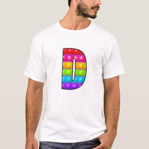 D Cutest Capital Brev B Alphabet Funny Poppin Ki T Shirt