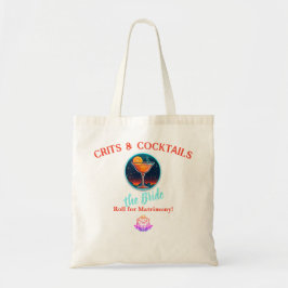 D&D Bachelorette Tote Bag: Crits & Cocktails Tygkasse